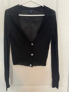 GAP Black Knit Crewneck Sweater